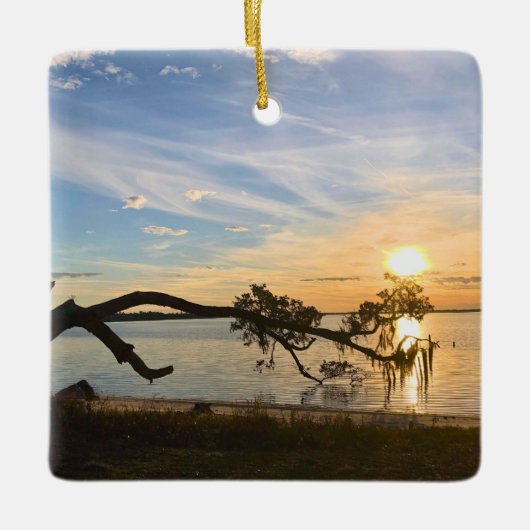 Sunset Over East Bay セラミックオーナメント (正面)