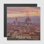 Sunset over Florence、Italy Magnet (正面/裏面)