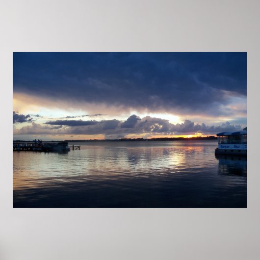 Sunset over Lake Dora Florida poster photograph ポスター (正面)