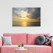 Sunset Over Lake Superior — The Breakers キャンバスプリント (インサイチュ (リビング))