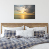 Sunset Over Lake Superior — The Breakers キャンバスプリント (インサイチュ (寝室))