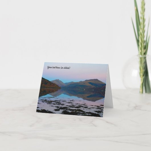 Sunset over Loch Fyne, Inveraray, Scotland サンキューカード (正面)