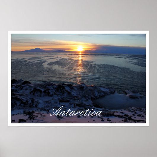 Sunset over McMurdo Sound, Antarctica ポスター (正面)