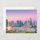 Sunset Over Miami,フロリダ,統一された州 ポストカード (正面/裏面)