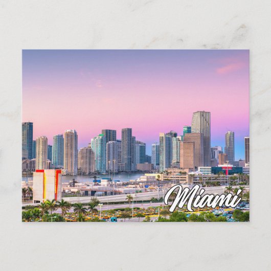 Sunset Over Miami,フロリダ,統一された州 ポストカード (正面)