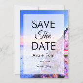 Sunset Over Posiano,イタリア日付を保存 招待状 (正面)