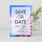 Sunset Over Posiano,イタリア日付を保存 招待状 (スタンド正面)