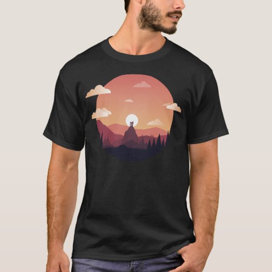 Sunset Pagoda Active Tシャツ (正面)