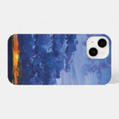 Sunset Painting Phone Case iPhoneケース (裏面横)