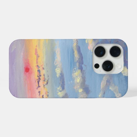 Sunset Painting Phone Case iPhoneケース (裏面横)