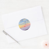 Sunset Painting Stickers ラウンドシール (封筒)