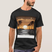Sunset Palm Beach Tee - Tropical Twilight Design Tシャツ (正面)