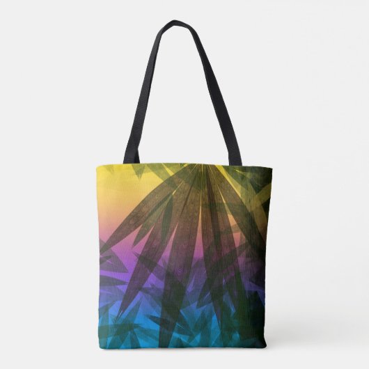 Sunset Palm leaves トートバッグ (裏面)