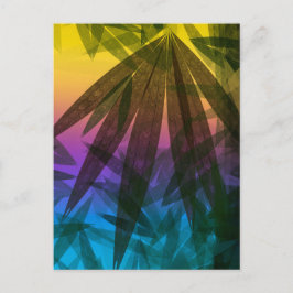 Sunset Palm leaves ポストカード
