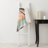 Sunset Palms – Tropical Sunset Shower Curtain シェルパブランケット (インサイチュ)