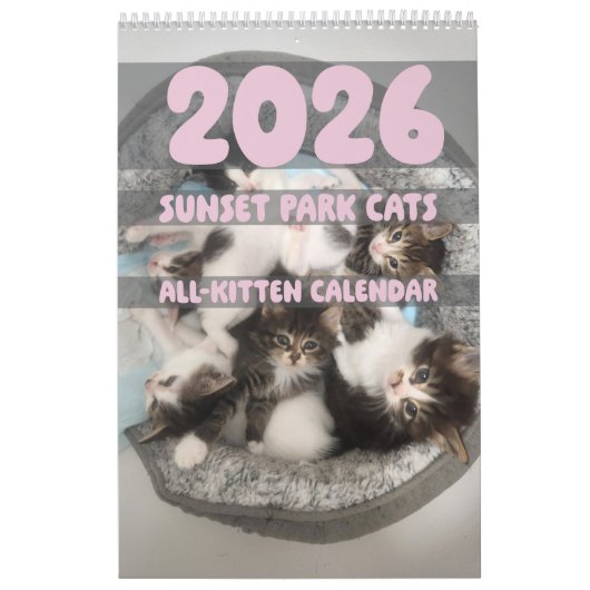 Sunset Park Cats | 2026 Calendar | Kittens カレンダー (カバー)