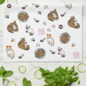 Sunset Park Cats | Kitchen Towel | Tea Towel  キッチンタオル (折り畳み)