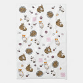 Sunset Park Cats | Kitchen Towel | Tea Towel  キッチンタオル (縦)