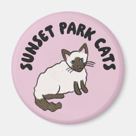Sunset Park Cats | Magnet | Almond Rescue Cat  マグネット