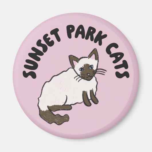 Sunset Park Cats | Magnet | Almond Rescue Cat  マグネット (正面)