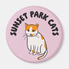 Sunset Park Cats | Magnet | Charming Rescue Cat  マグネット