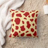 Sunset Pastels Cow Print Decorative Pillow クッション (ブランケット)