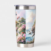 Sunset Path to the Lighthouse – Coastal Garden  保温保冷タンブラー (右面)