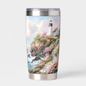 Sunset Path to the Lighthouse – Coastal Garden  保温保冷タンブラー (背面)
