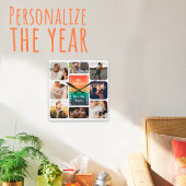 Sunset Photo Collage Mr and Mrs Custom Anniversary スクエア壁時計