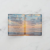 Sunset Photo Memorial Funeral Program Template カード (内部)