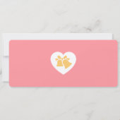 Sunset Pink & Goldenrod Boarding Pass Wedding 招待状 (裏面)