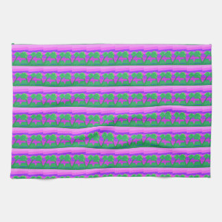 Sunset Pink Green Purple Kitchen Towel キッチンタオル