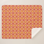 Sunset Quatrefoil - Moroccan Lattice Tile Pattern シェルパブランケット (正面(横))
