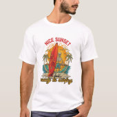 sunset ready to surfing tシャツ (正面)
