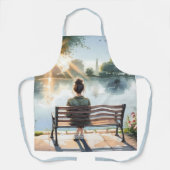 Sunset Reflections Lake Scene エプロン (正面)