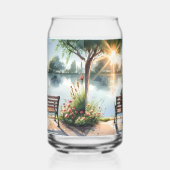 Sunset Reflections Lake Scene ガラス缶 (左)