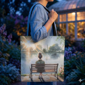 Sunset Reflections Lake Scene トートバッグ