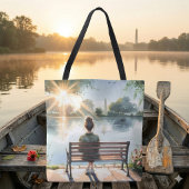Sunset Reflections Lake Scene トートバッグ