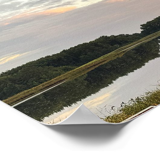 Sunset Reflections Waterscape Poster ポスター (角)