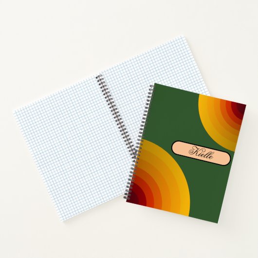 Sunset Retro spiral notebook ノートブック (内部)