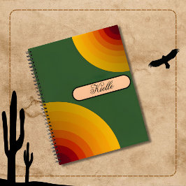 Sunset Retro spiral notebook ノートブック