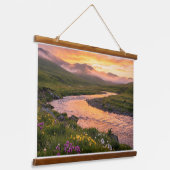 Sunset River Panorama – Nature Poster & Tapestry 吊り下げ型タペストリー (傾斜あり)
