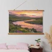 Sunset River Panorama – Nature Poster & Tapestry 吊り下げ型タペストリー (寝室)
