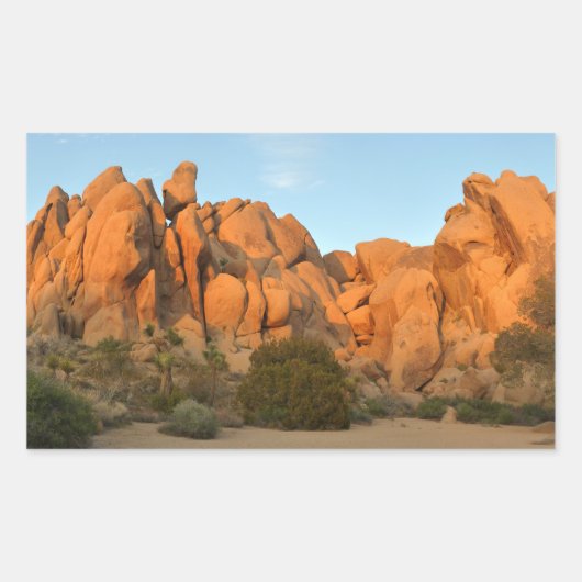 Sunset Rocks at Joshua Tree 長方形シール (正面)