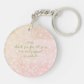 Sunset rose Coquette sheer bow Bouquet bridesmaid  キーホルダー (裏面)