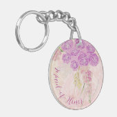 Sunset rose Sheer bow Bouquet Maid-of-Honor  キーホルダー (正面左)