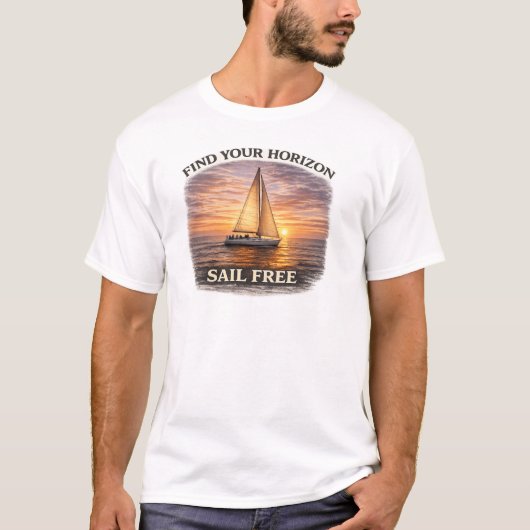 Sunset Sailboat Mug Sail Free Ocean Coffee Mug Nau Tシャツ (正面)
