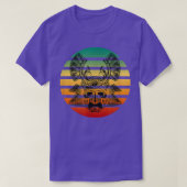 Sunset Samurai Warrior Oni Mask Captured Within Su Tシャツ (デザイン正面)