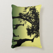 Sunset Savanna Silhouettes アクセントクッション (正面(垂直))