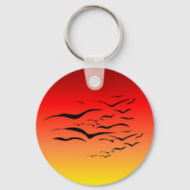 Sunset Sea Gulls Keychain キーホルダー